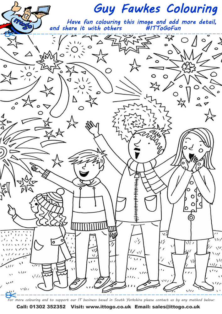 Guy Fawkes Colouring