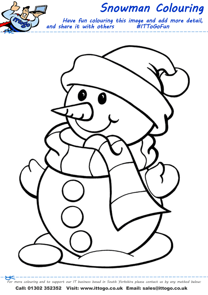 Snowman Colouring