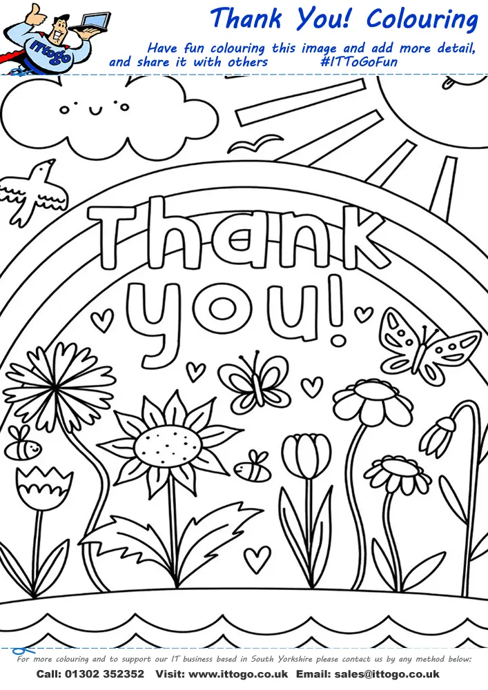 Thank You Colouring