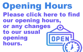 Opening Hours & Changes To Opening Hours